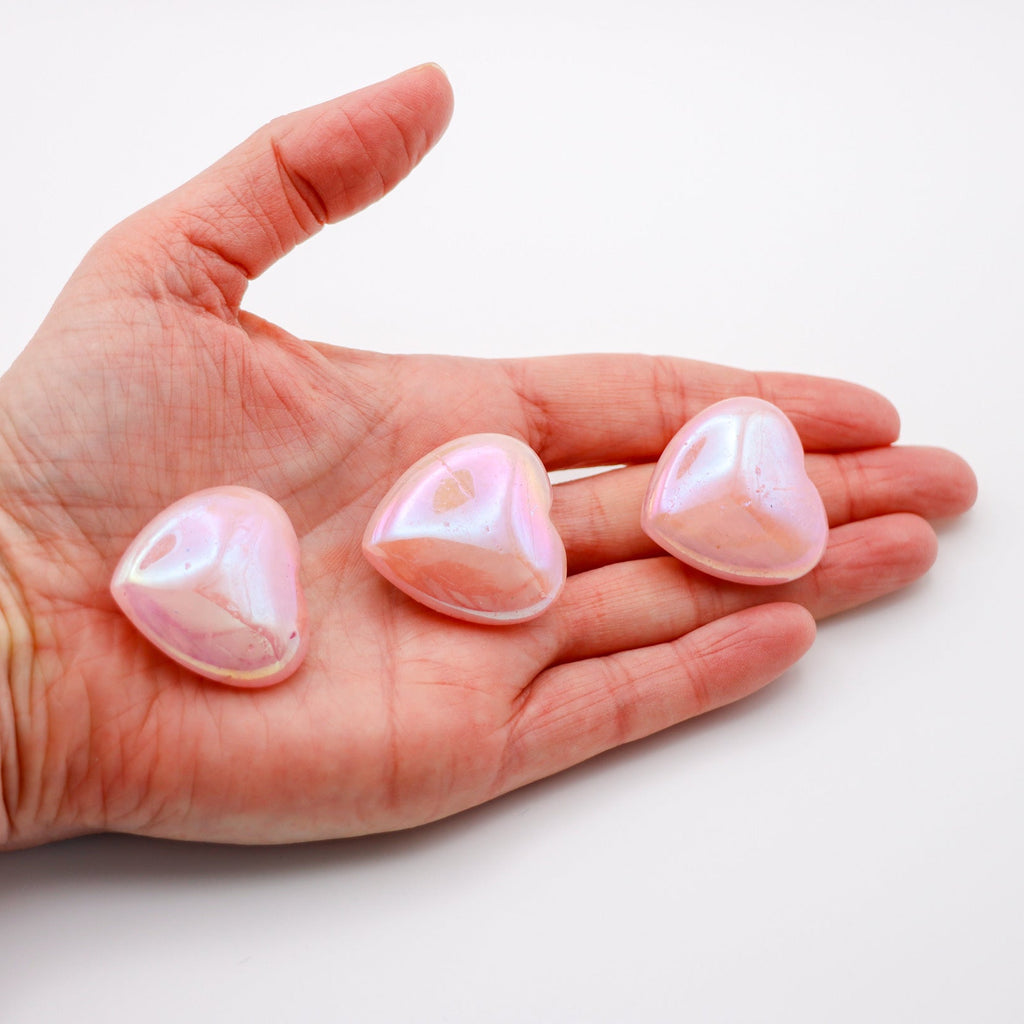 Angel Aura Rose Quartz Mini Hearts