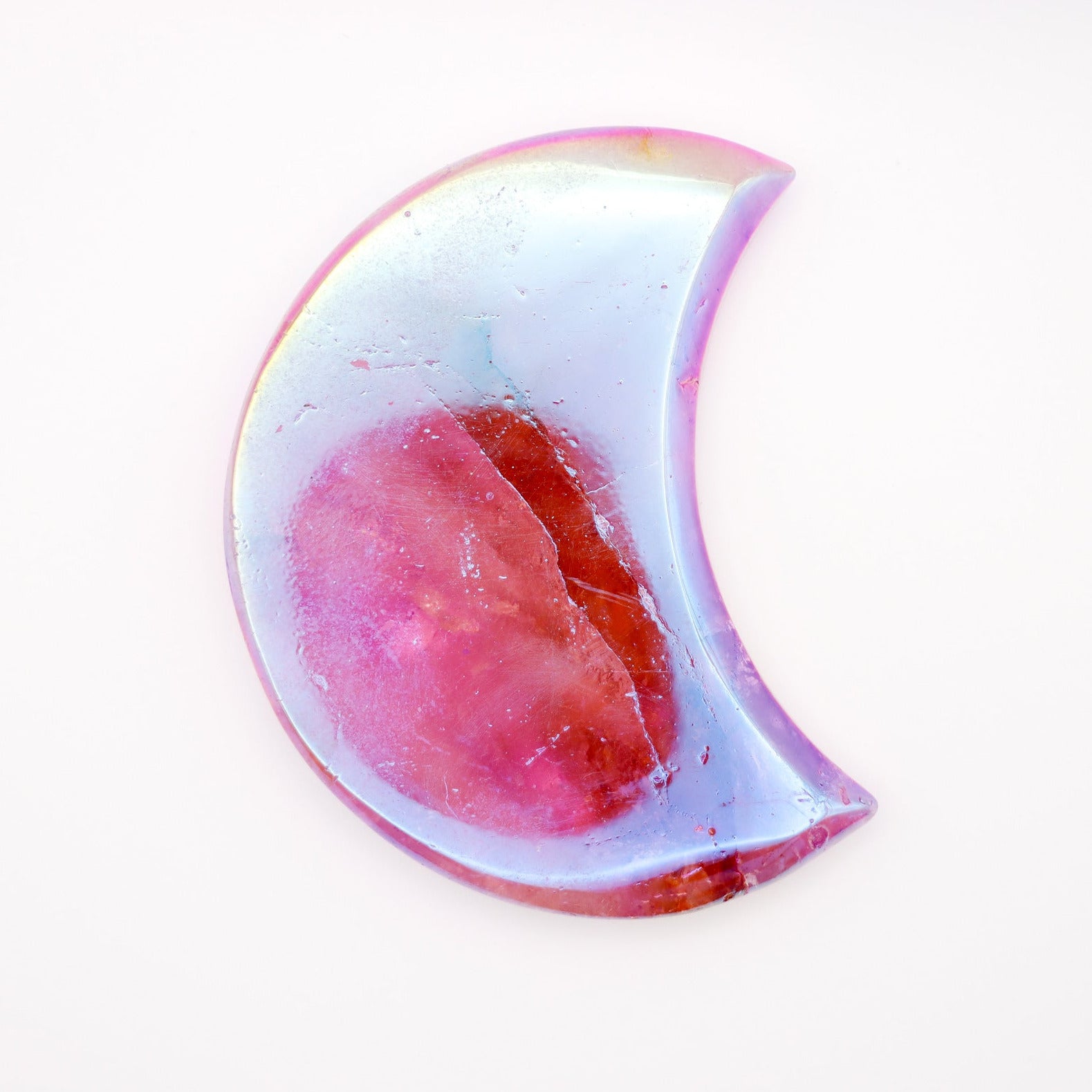 Aura Crystal Crescent Moon Purple