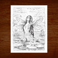 Colouring Card 4.25 x 5.5, Metamorphosis, Fairy Art by Anna Babich