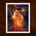 Art Print, 8 x 10, Dance of the Fire Fae (Oracle of the Magical Fairy Forest), Illustrated by Anna Babich