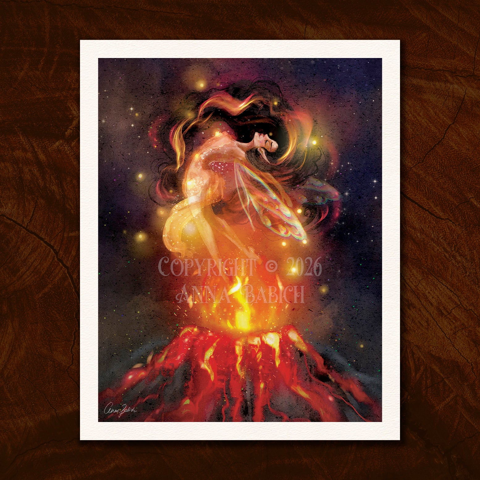 Art Print, 8 x 10, Dance of the Fire Fae (Oracle of the Magical Fairy Forest), Illustrated by Anna Babich