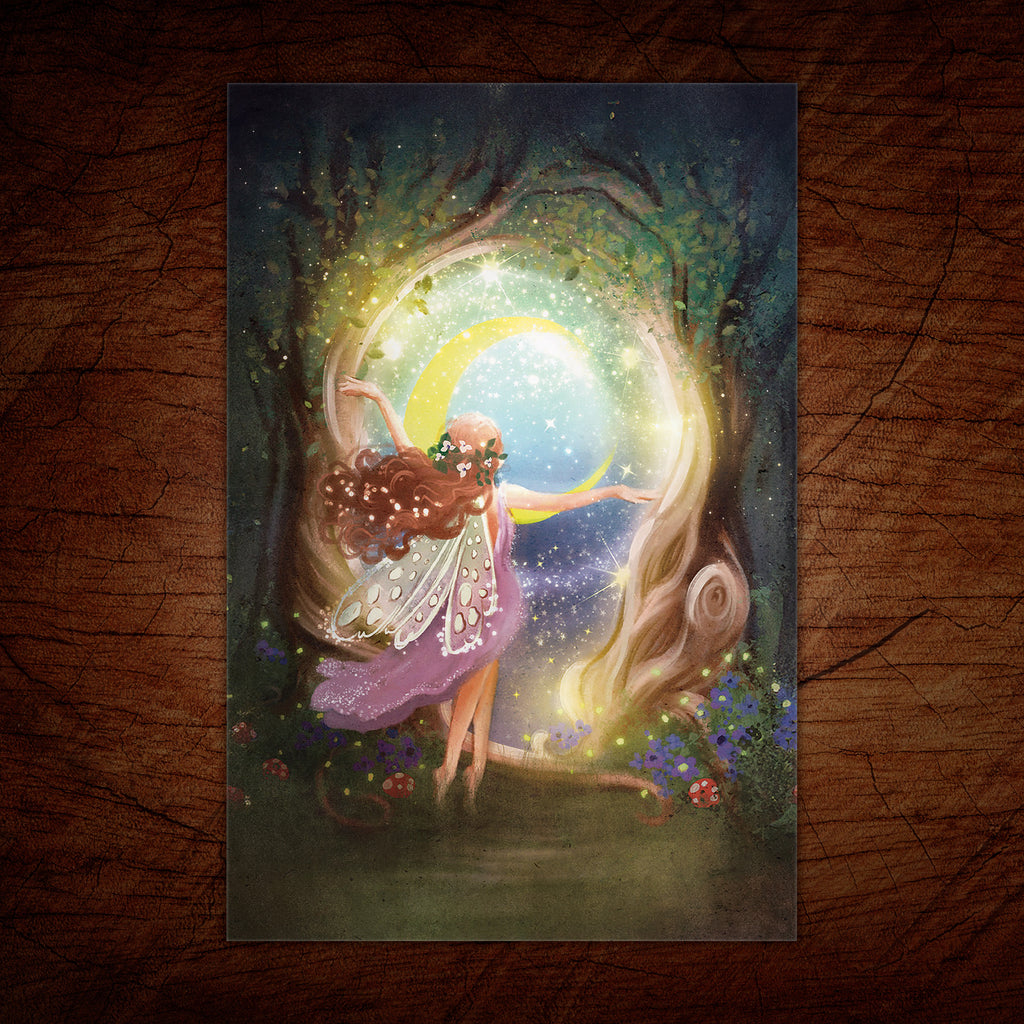 Fairy Greeting Card, Magical Forest (1), 4 x 6 inches