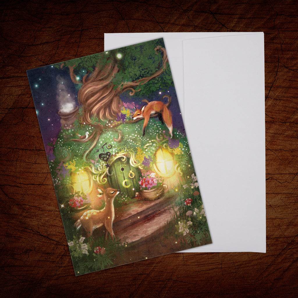 Enchanted Forest Greeting Card, Magical Fairy Forest (4), with Envelope