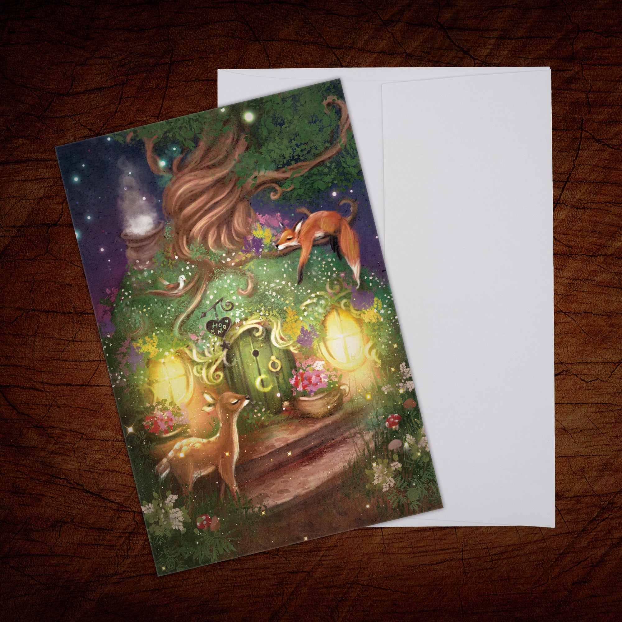 Enchanted Forest Greeting Card, Magical Fairy Forest (4), with Envelope