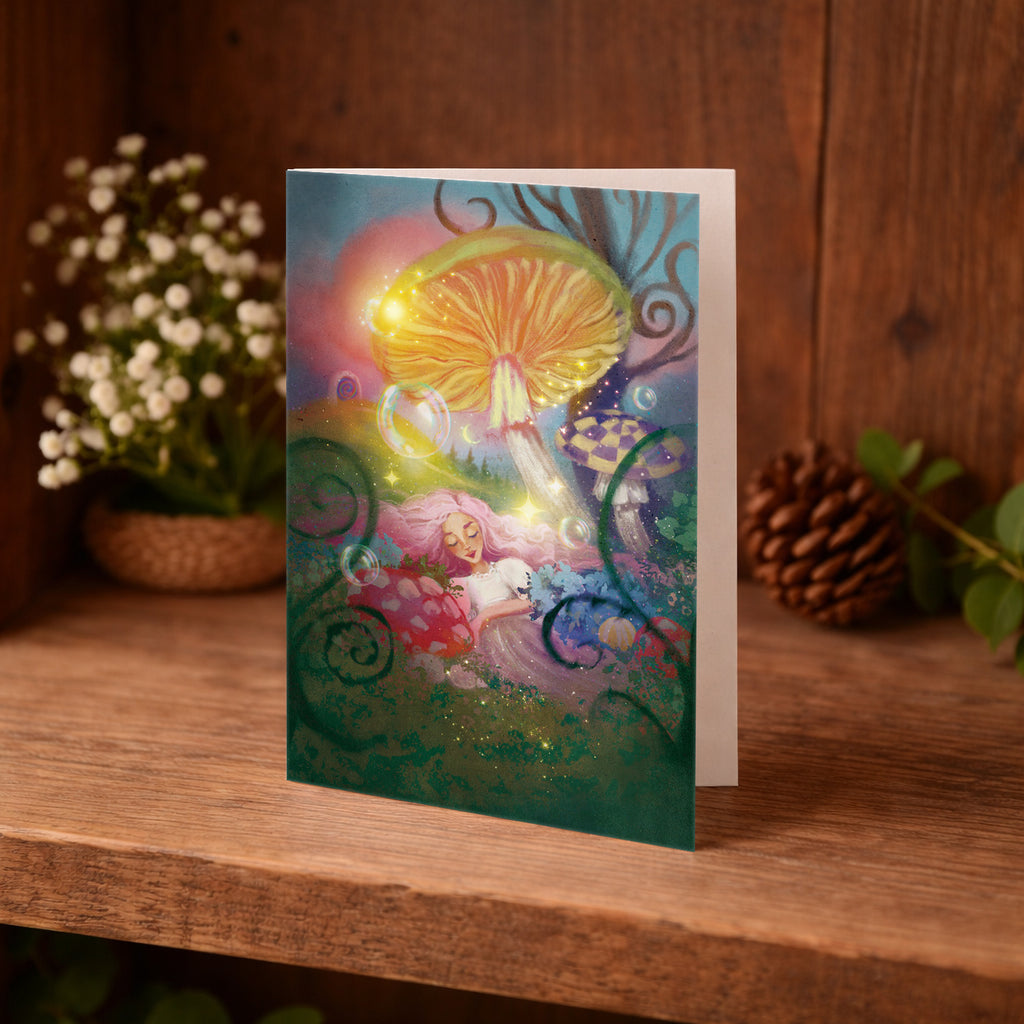 Magical Mushrooms Greeting Card, Enchanted Fairy Forest (13)