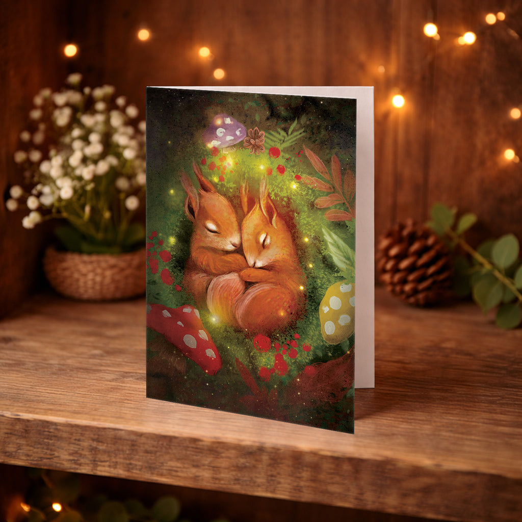 Squirrels Greeting Card, Magical Fairy Forest (20)