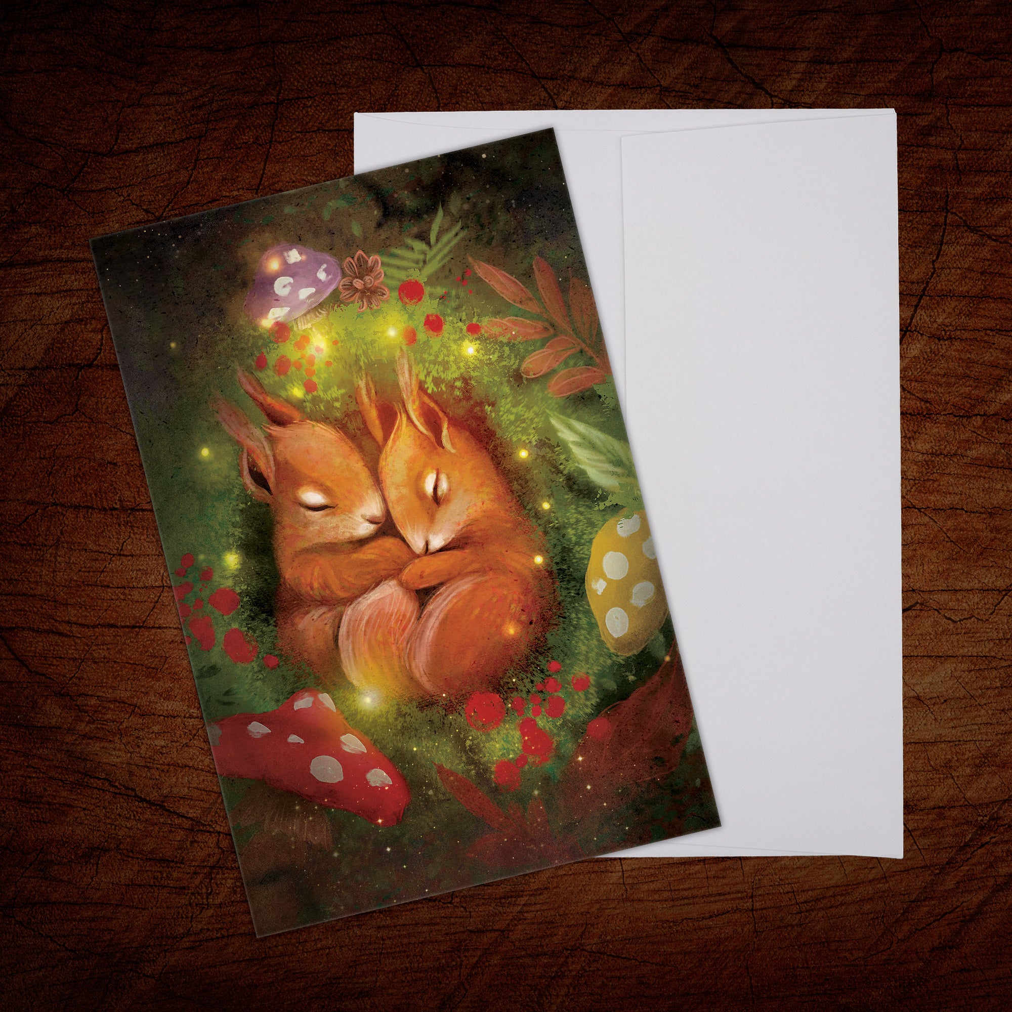 Squirrels Greeting Card, Magical Fairy Forest (20), with Envelope