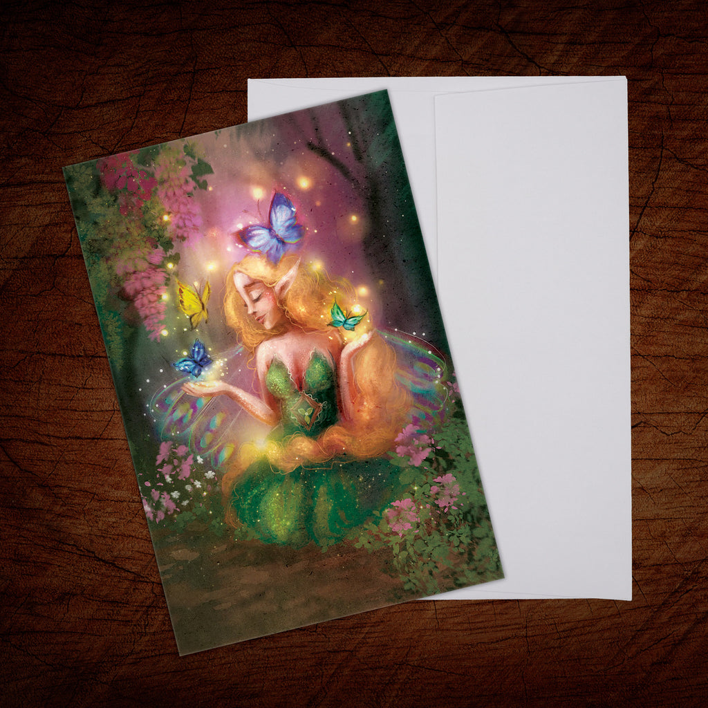 Fairy Greeting Card, Enchanted Forest Art Print (34), with Envelope