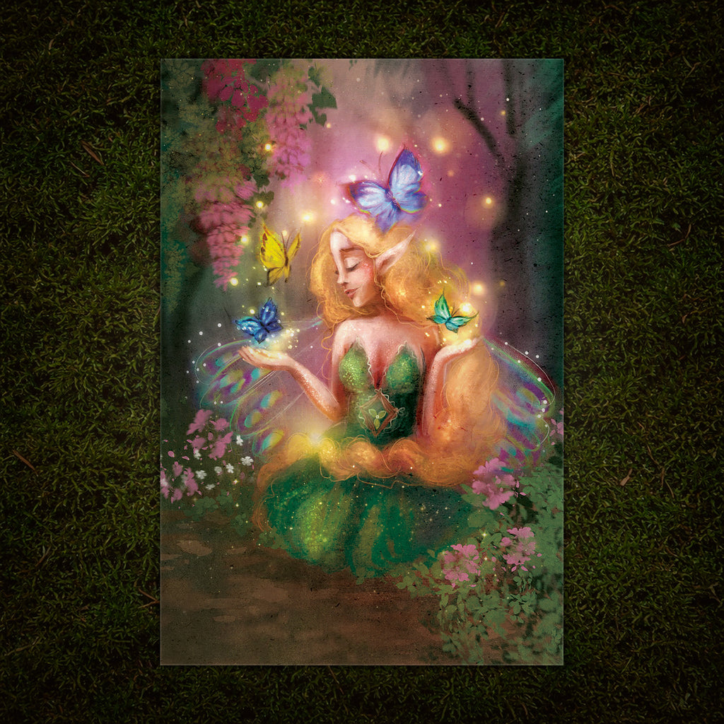 Fairy Greeting Card, Enchanted Forest Art Print (34), 4 x 6 inches
