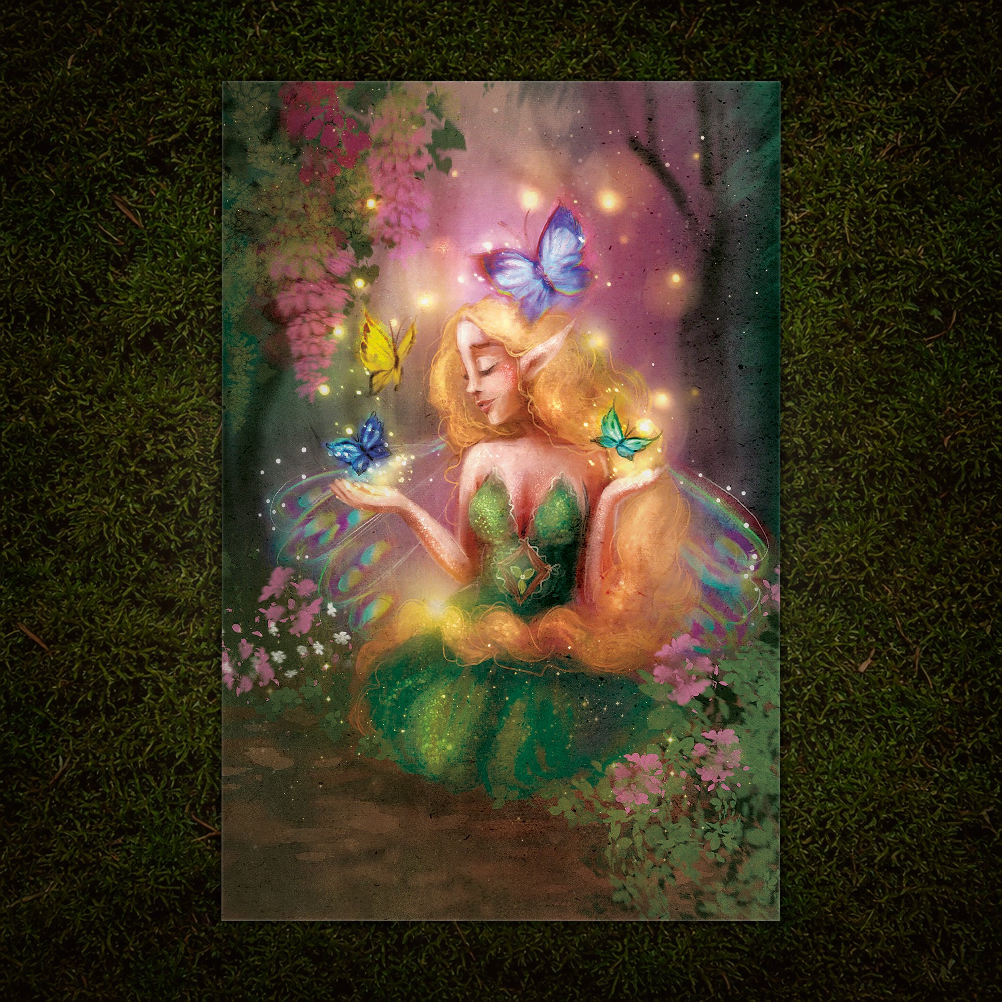 Fairy Greeting Card, Enchanted Forest Art Print (34), 4 x 6 inches