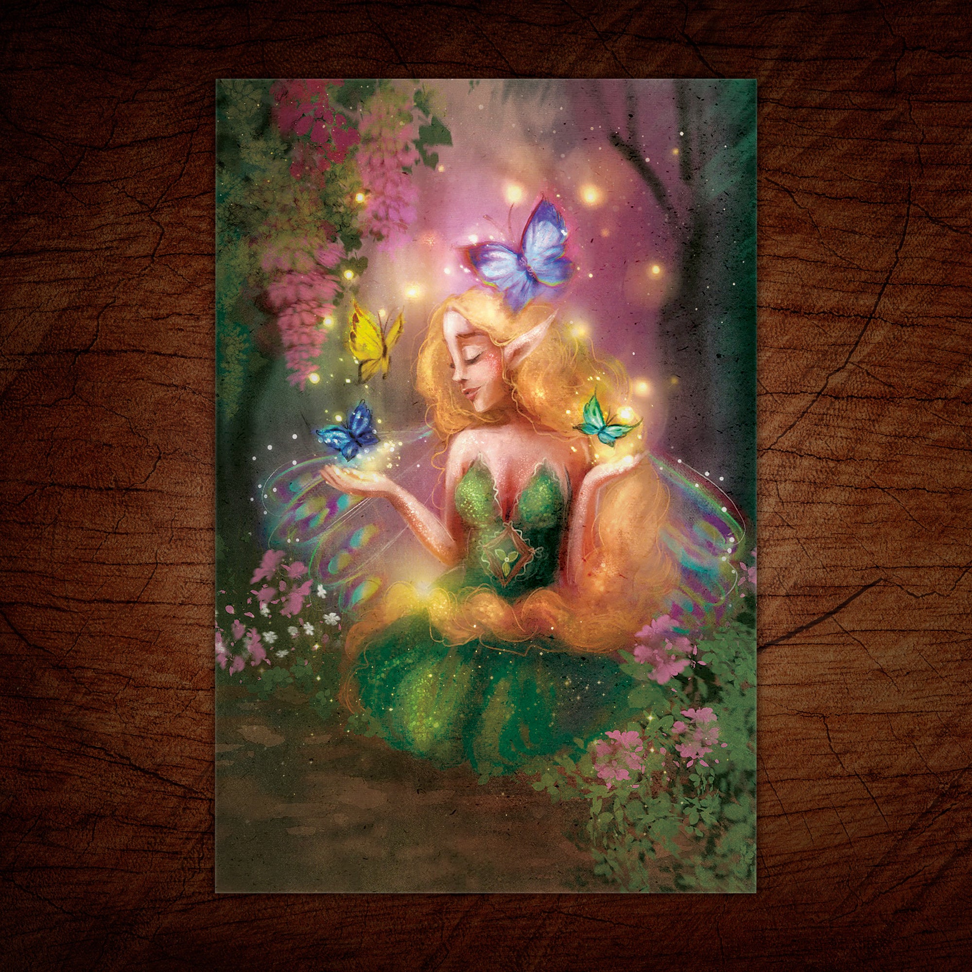 Fairy Greeting Card, Enchanted Forest Art Print (34), 4 x 6 inches