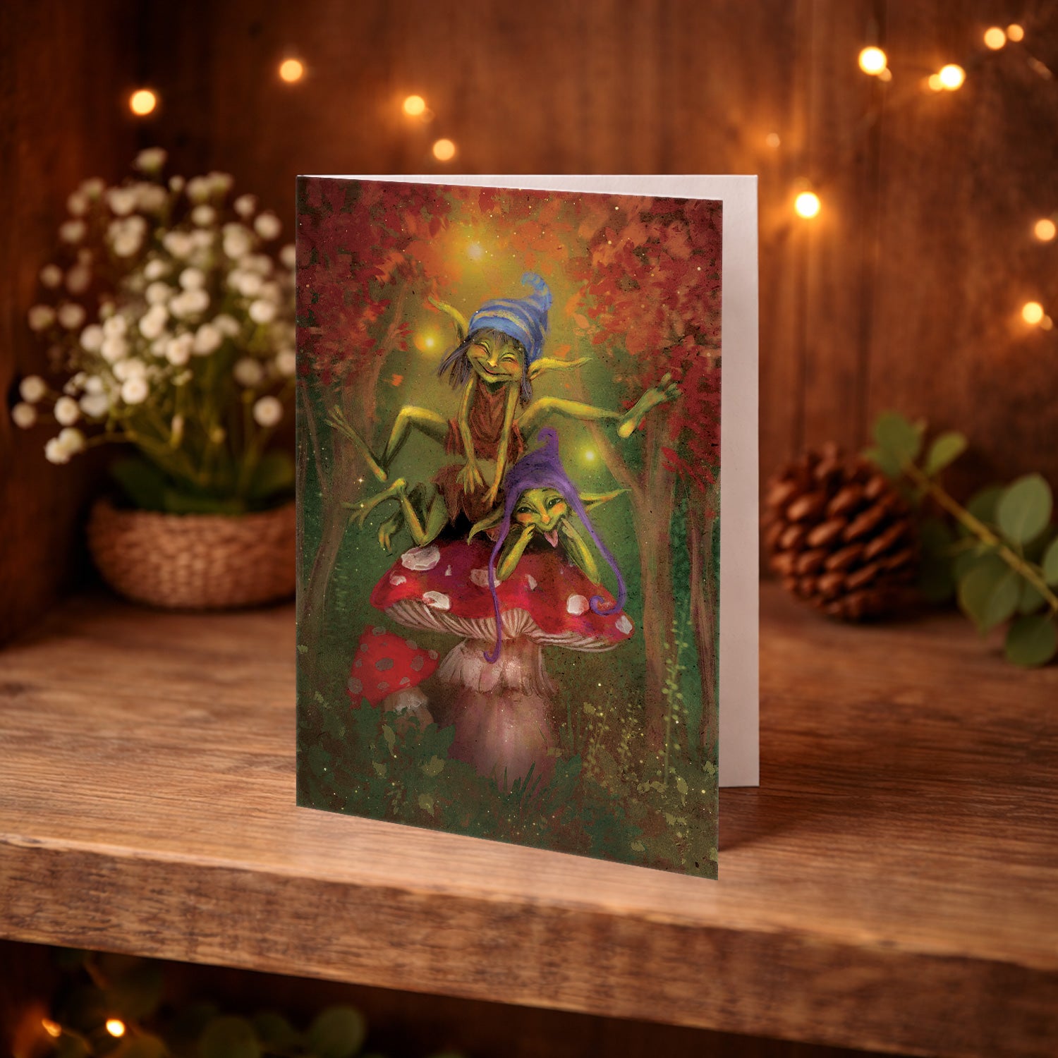 Playful Goblins Greeting Card, Magical Fairy Forest (39)