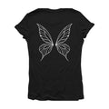 Fairy Wings T-Shirt for Women, 100% Cotton, with Inspirational Quote "Be the Magic" (Black)