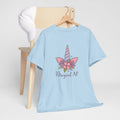 "Magical AF" Unicorn Horn Cotton T-Shirt (Light Blue)