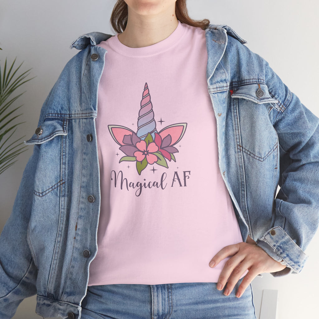"Magical AF" Unicorn Horn T-Shirt (Pink)