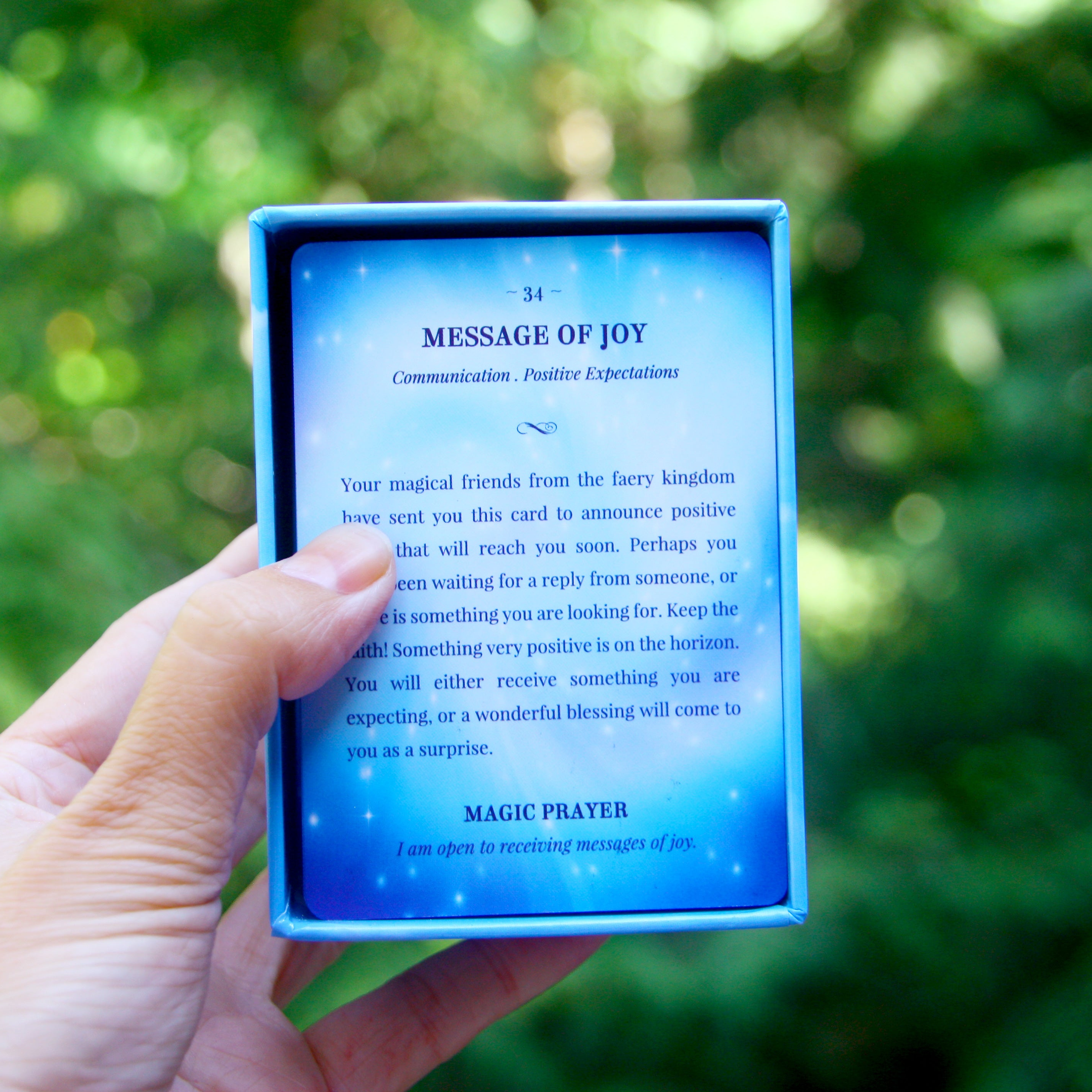 Magical Heart Healing Cards, Card in Box (Card #34, Message of Joy)