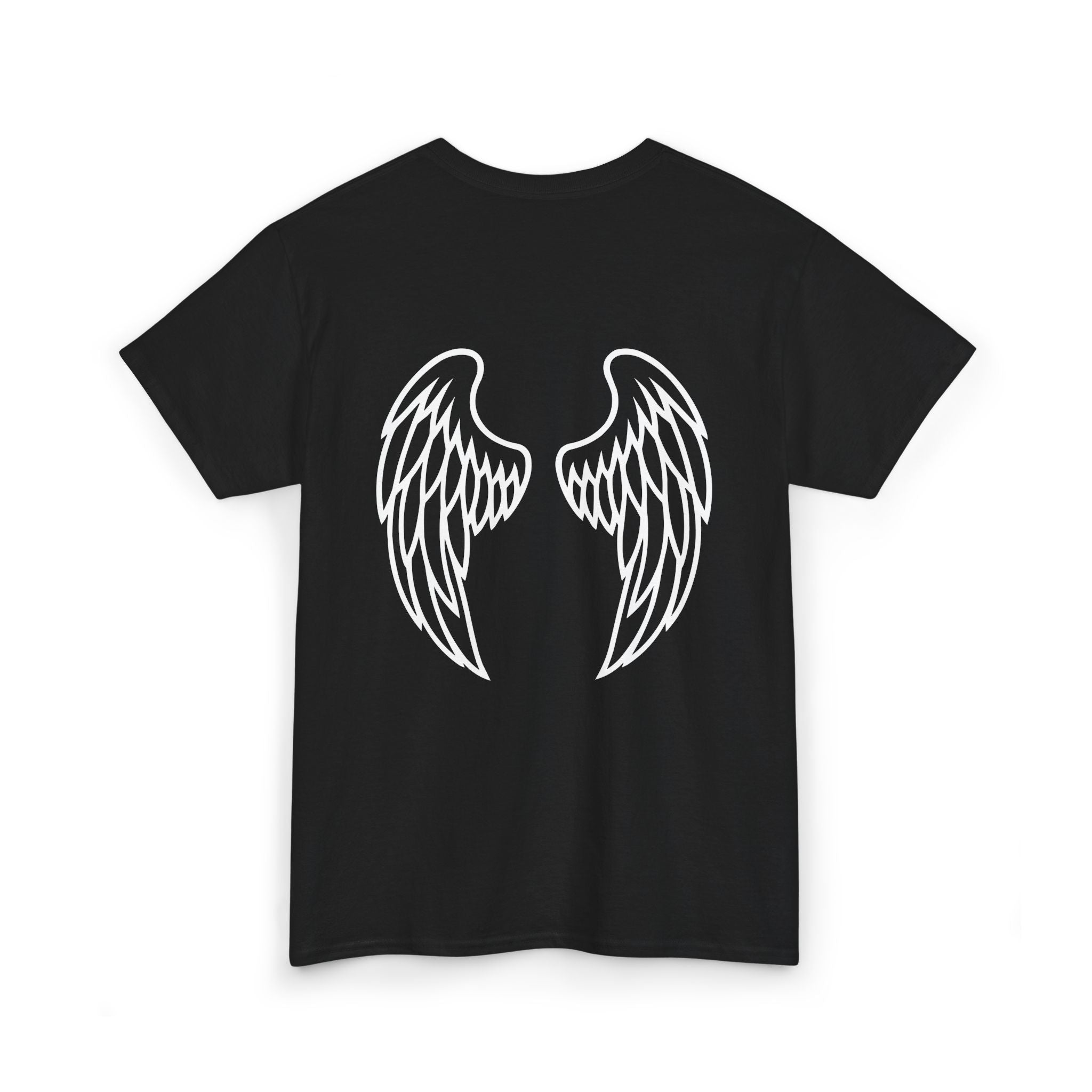 Angel Wings T-Shirt for Men and Women, Black (Back)