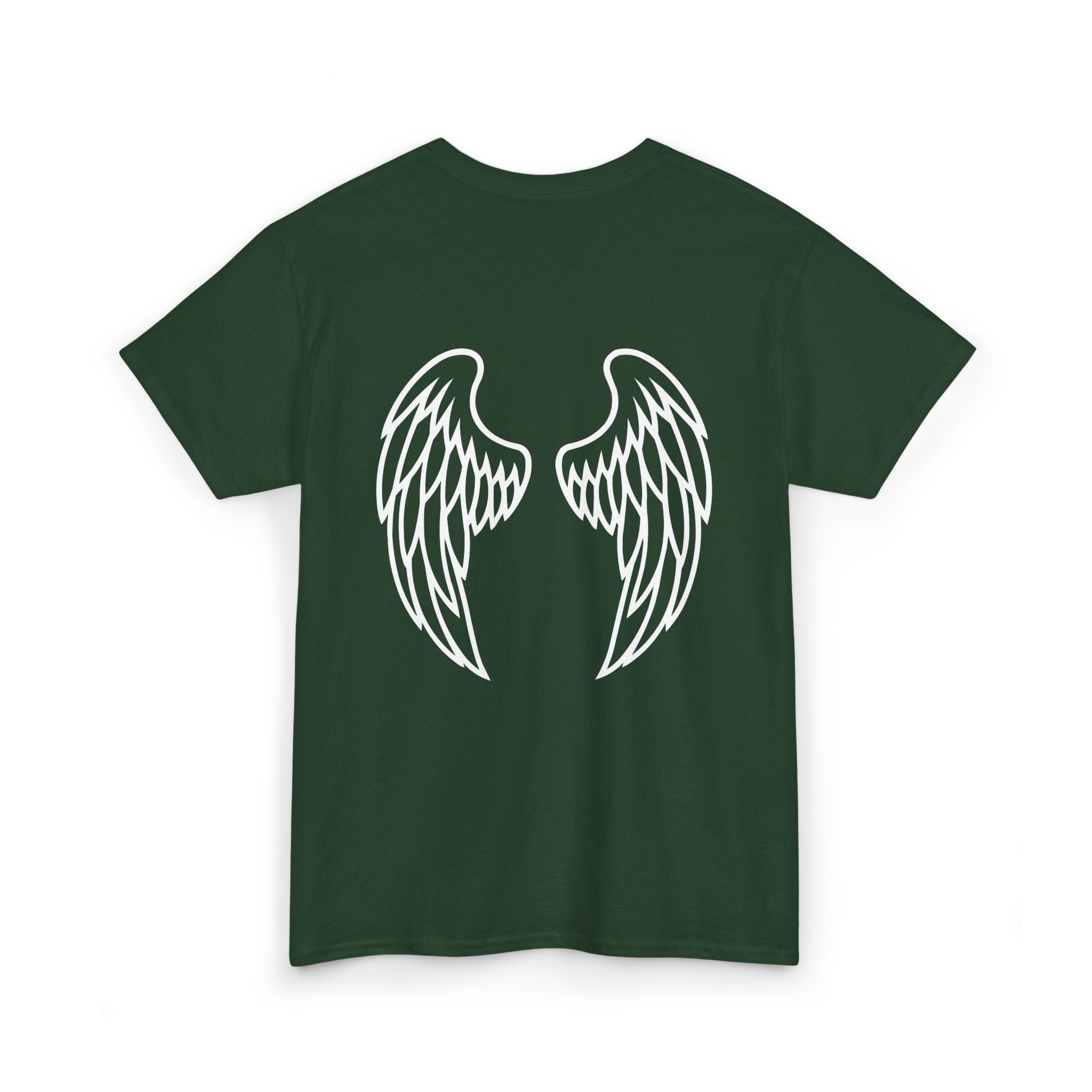 Angel Wings T-Shirt for Men and Women, Green (Back)