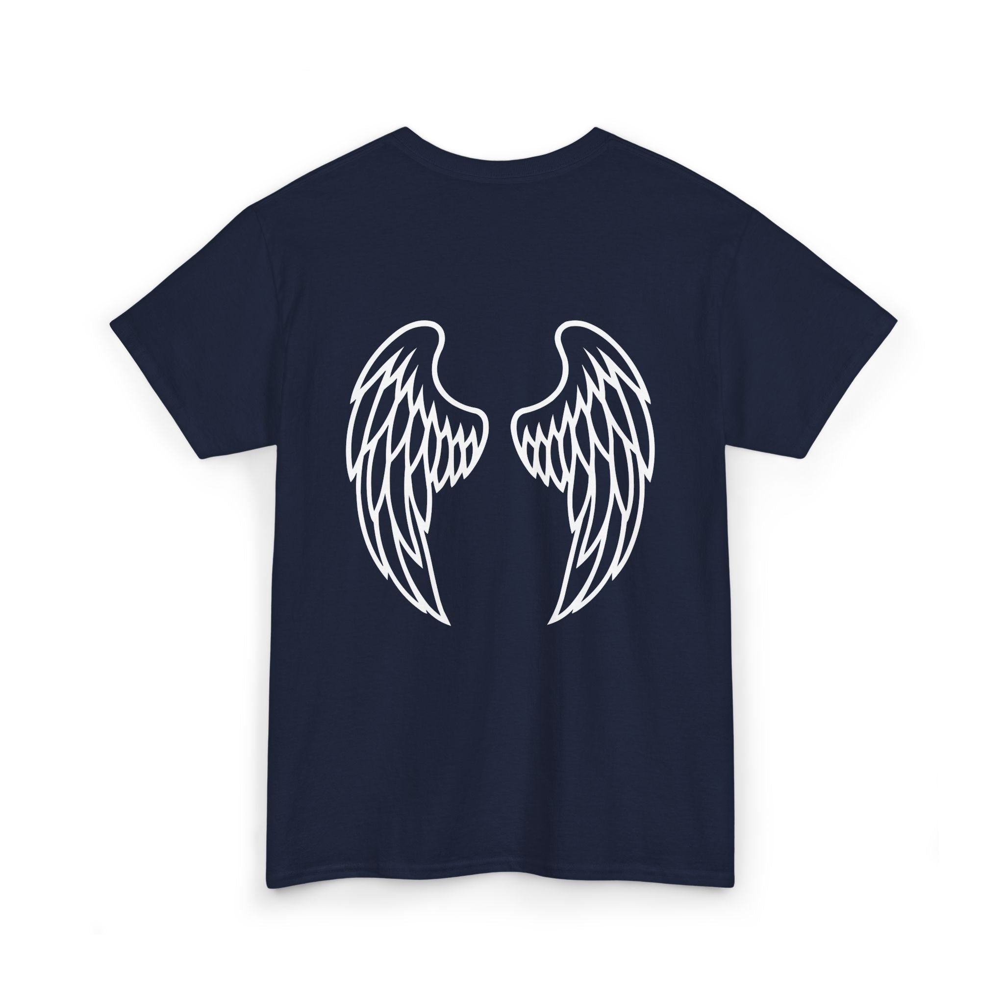 Angel Wings T-Shirt for Men and Women, Navy (Back)