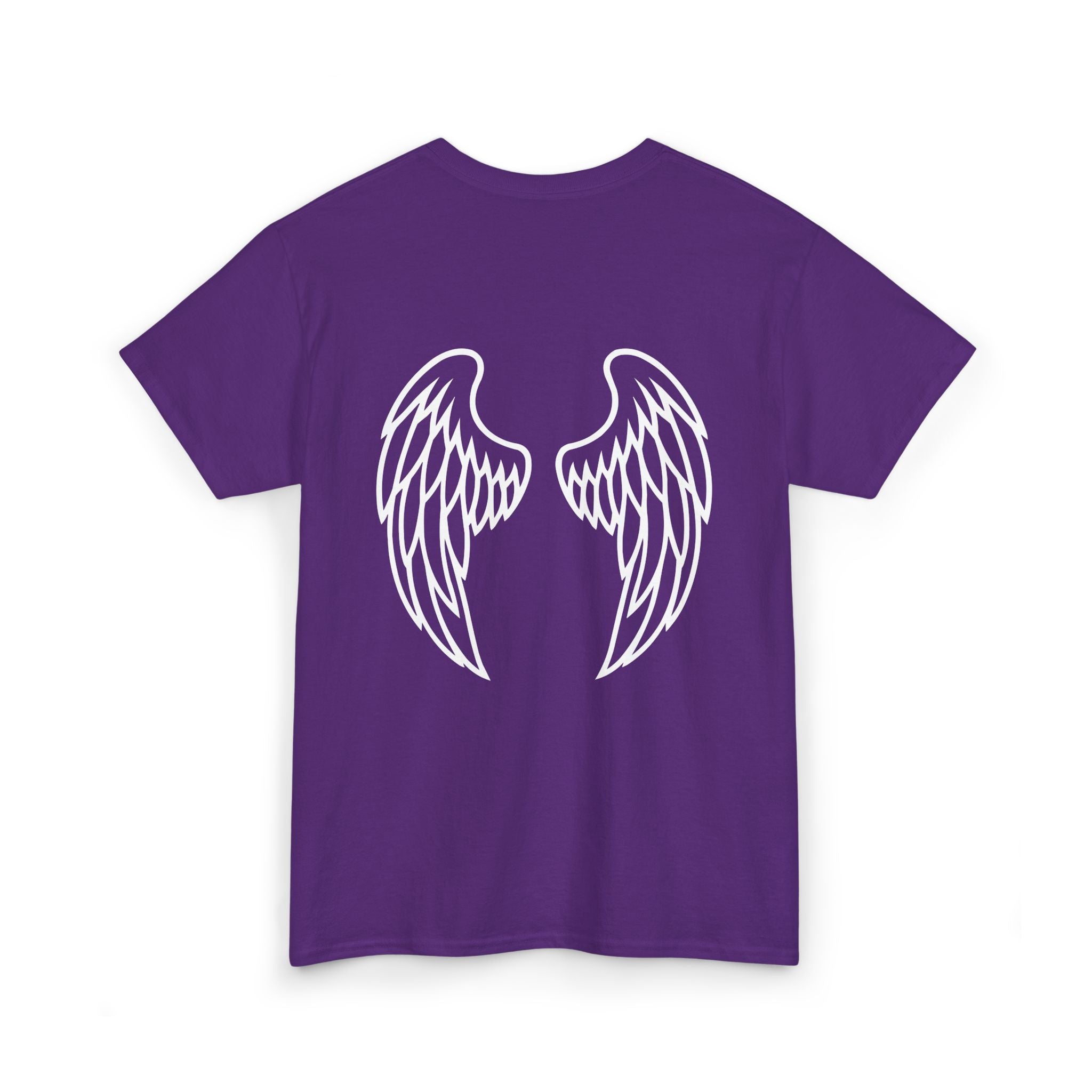 Angel Wings T-Shirt for Men and Women, Purple (Back)