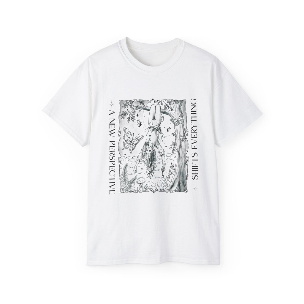 Women's Inspirational Cotton T-Shirt: A New Perspective (Front)