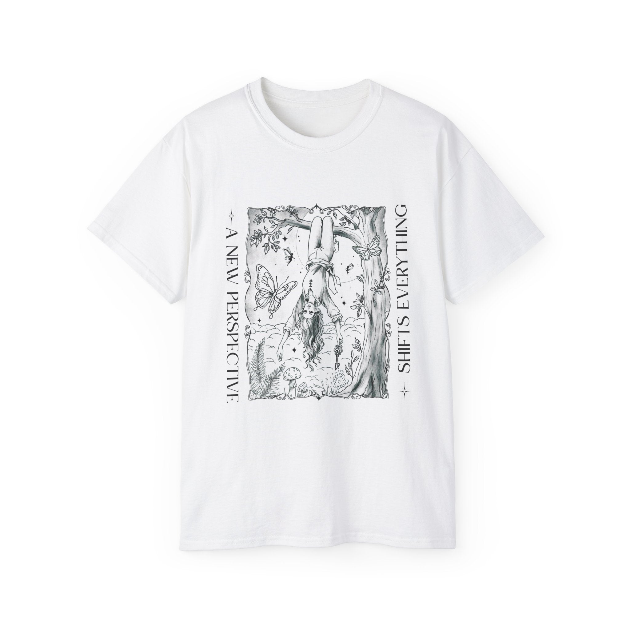 Women's Inspirational Cotton T-Shirt: A New Perspective (Front)